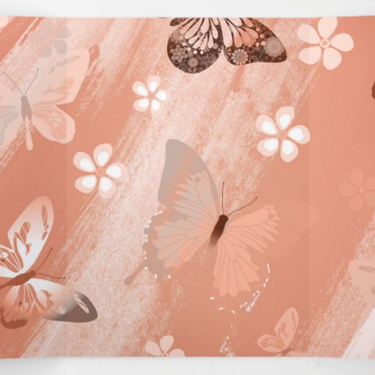 Butterfly Pattern 11 Drieluik Wenskaart (Binnenkant midden)