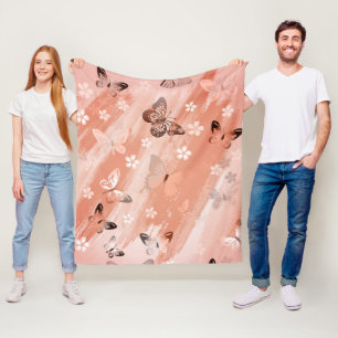 Butterfly Pattern 11 Fleece Deken