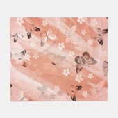 Butterfly Pattern 11 Fleece Deken (Voorkant (Horizontaal))