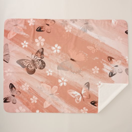 Butterfly Pattern 11 Sherpa Deken (Voorkant (horizontaal))