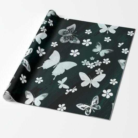 Butterfly Pattern 14 Cadeaupapier (Uitgerold)