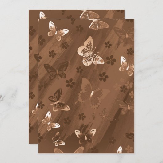 Butterfly Pattern 15 Bedankkaart (Voorkant / Achterkant)