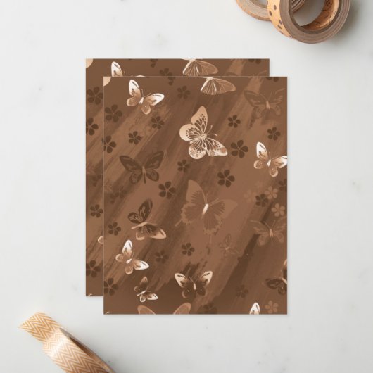 Butterfly Pattern 15 Notitiekaartje (Voorkant / Achterkant in situ)