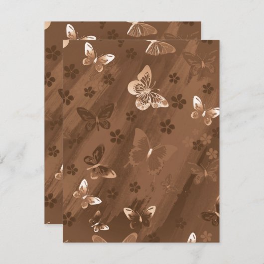 Butterfly Pattern 15 Notitiekaartje (Voorkant / Achterkant)