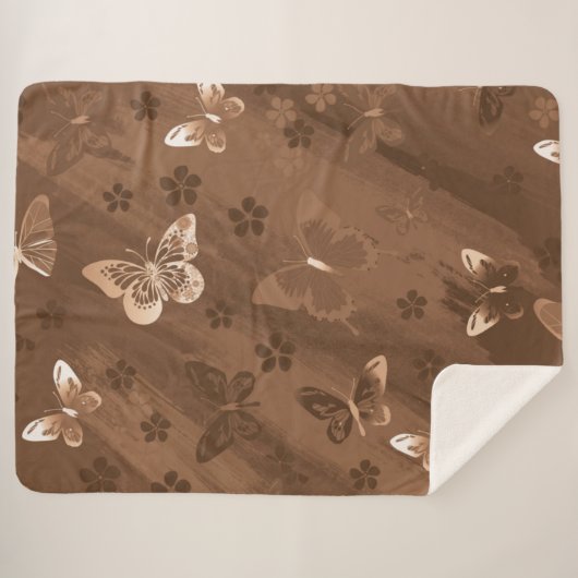 Butterfly Pattern 15 Sherpa Deken (Voorkant (horizontaal))