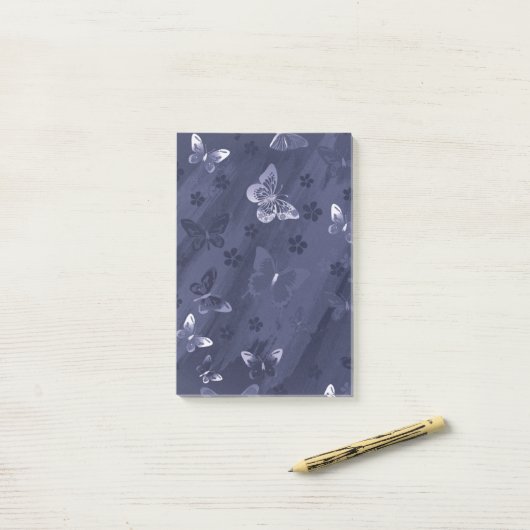 Butterfly Pattern 17 Post-it® Notes (Op bureau)