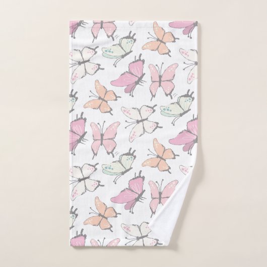 Butterfly Pattern Bad Handdoek (Handdoek)