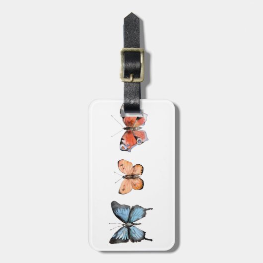 Butterfly Pattern Bagagelabel (Voorkant verticaal)