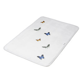 Butterfly Pattern Bath Mat
