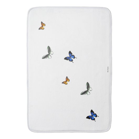 Butterfly Pattern Bath Mat (Voorkant Verticaal)