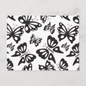 Butterfly Pattern - Black and White Briefkaart (Voorkant)