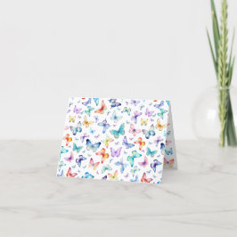 Butterfly Pattern Blank Dank u kaart
