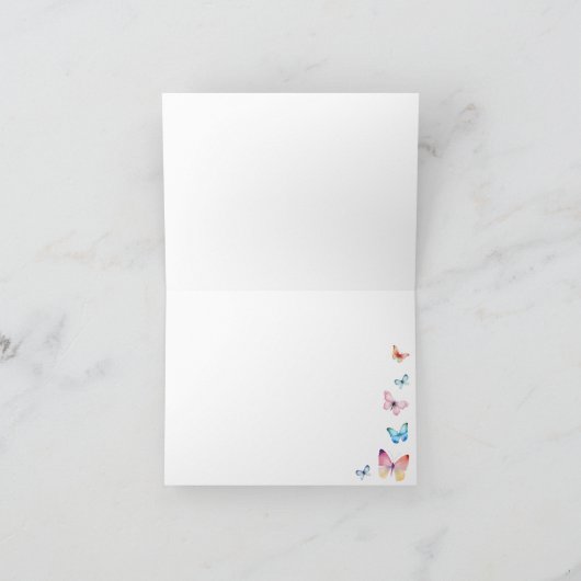 Butterfly Pattern Blank Dank u kaart (Binnen)