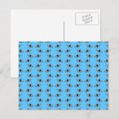 Butterfly Pattern. Blauw. Briefkaart (Voorkant / Achterkant)