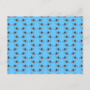 Butterfly Pattern. Blauw. Briefkaart
