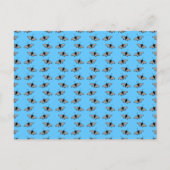 Butterfly Pattern. Blauw. Briefkaart (Voorkant)