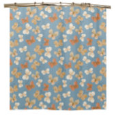 Butterfly Pattern Blue Douchegordijn
