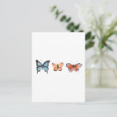 Butterfly Pattern Briefkaart (Staand voorkant)