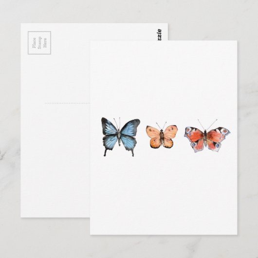 Butterfly Pattern Briefkaart (Voorkant / Achterkant)