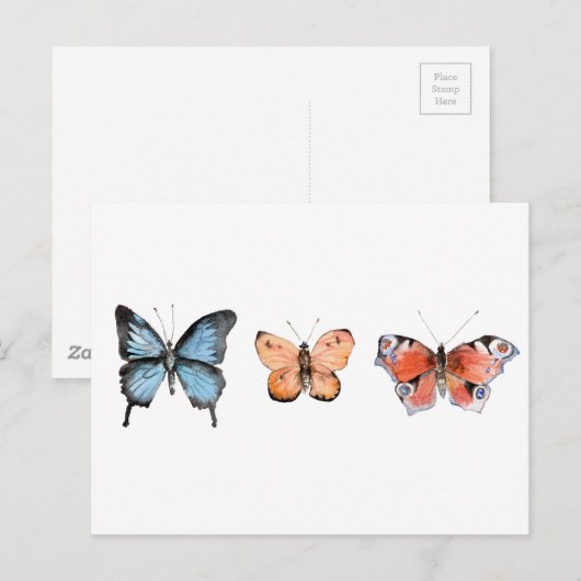 Butterfly Pattern Briefkaart (Voorkant / Achterkant)