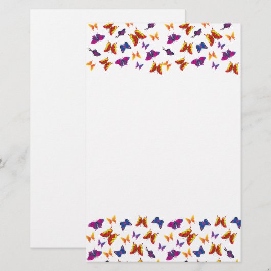 Butterfly Pattern Briefpapier (Voorkant / Achterkant)