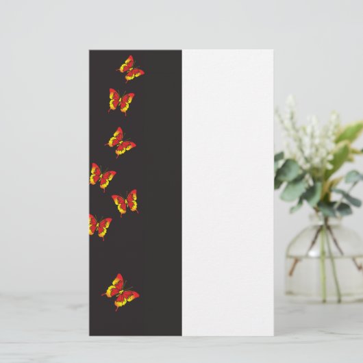 Butterfly Pattern Briefpapier (Staand voorkant)