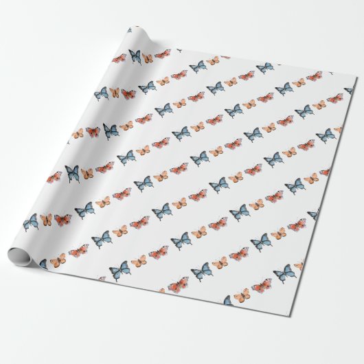 Butterfly Pattern Cadeaupapier (Uitgerold)