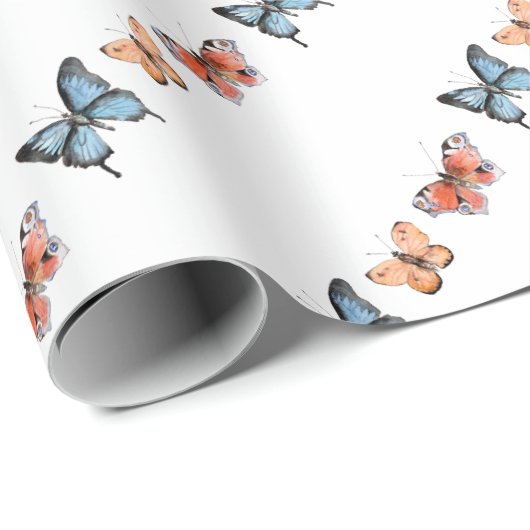 Butterfly Pattern Cadeaupapier (Rol Hoek)
