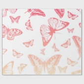 Butterfly Pattern Cadeaupapier (Vlak)