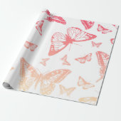 Butterfly Pattern Cadeaupapier (Uitgerold)