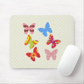Butterfly Pattern, Colorful Butterflies, Stippen Muismat (Met muis)