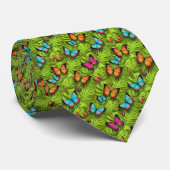 Butterfly Pattern Custom Necktie Stropdas (Opgerold)