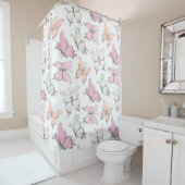 Butterfly Pattern Douchegordijn (In situ)