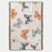 Butterfly Pattern Fleece Cotton Throw Blanket Deken (Voorkant Verticaal)