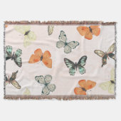 Butterfly Pattern Fleece Cotton Throw Blanket Deken (Voorkant)