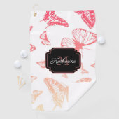 Butterfly Pattern Golfhanddoek (Insitu)