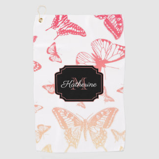 Butterfly Pattern Golfhanddoek