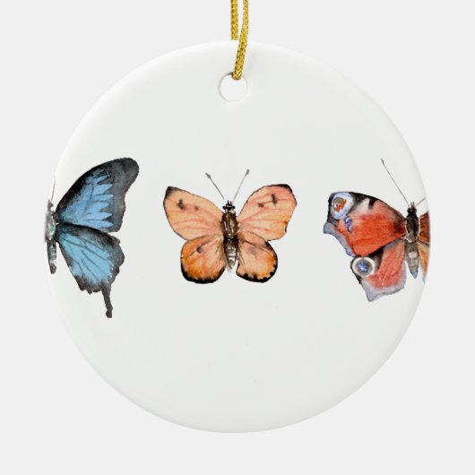 Butterfly Pattern Keramisch Ornament (Voorkant)
