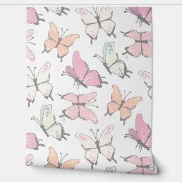 Butterfly Pattern Kinderkamer Behang