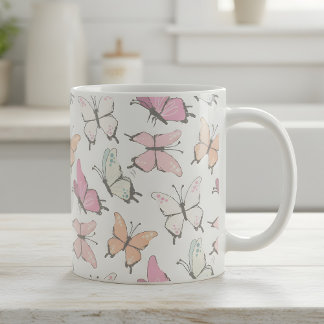 Butterfly Pattern Koffiemok