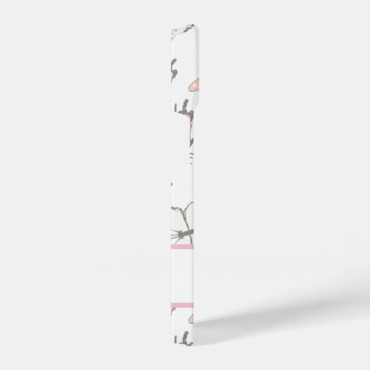 Butterfly Pattern met naam iPhone Hoesje (Rechterkant)