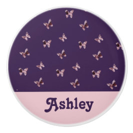 Butterfly Pattern Mooi Feminine Pink Animal Keramische Knop
