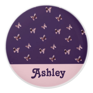 Butterfly Pattern Mooi Feminine Pink Animal Keramische Knop