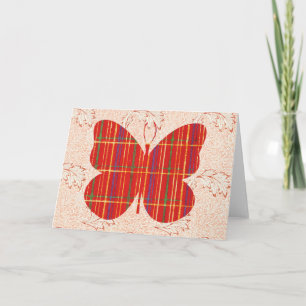 Butterfly Pattern on Pattern Art Note Kaart 3