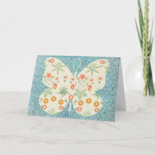 Butterfly Pattern on Pattern Art Note Kaart 4