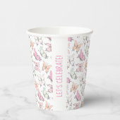 Butterfly Pattern Papieren Bekers (Links)