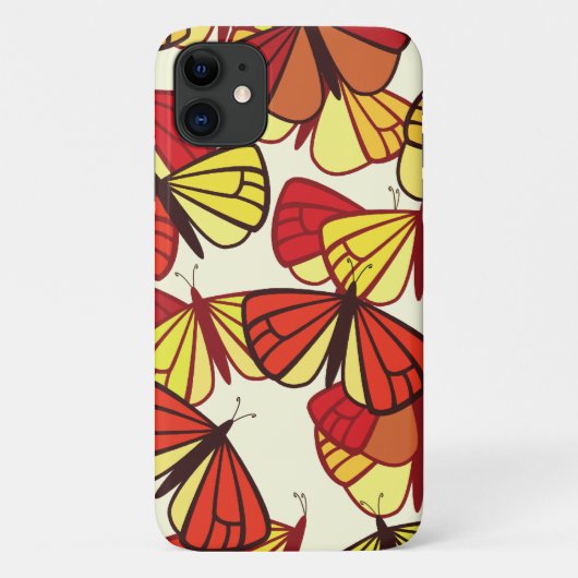 Butterfly Pattern, Patroon of Butterflies, Red Case-Mate iPhone Case (Achterkant)