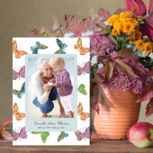 Butterfly Pattern Photo Memorial Folded Programme Programma