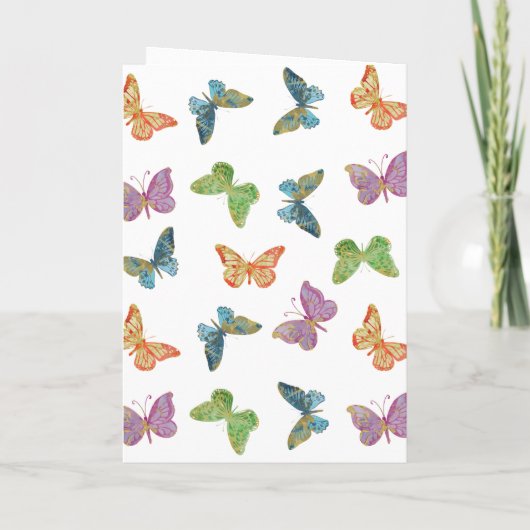 Butterfly Pattern Photo Memorial Folded Programme Programma (Achterkant)