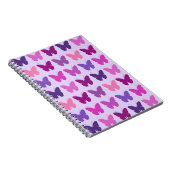 Butterfly Pattern Pinks Purples Mauves Notitieboek (Rechterzijde)